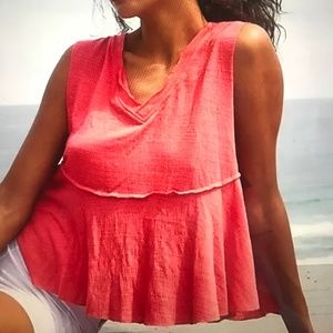 Free People movement peplum tank, NWT. Small